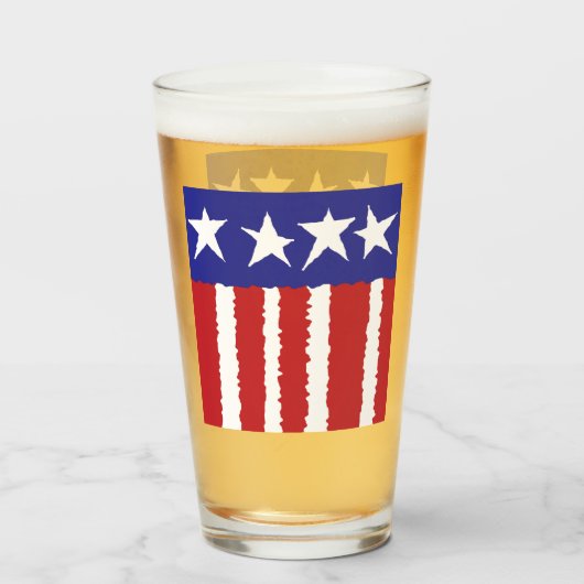 Patriotic Pride Glas (Vorne (Gefüllt))