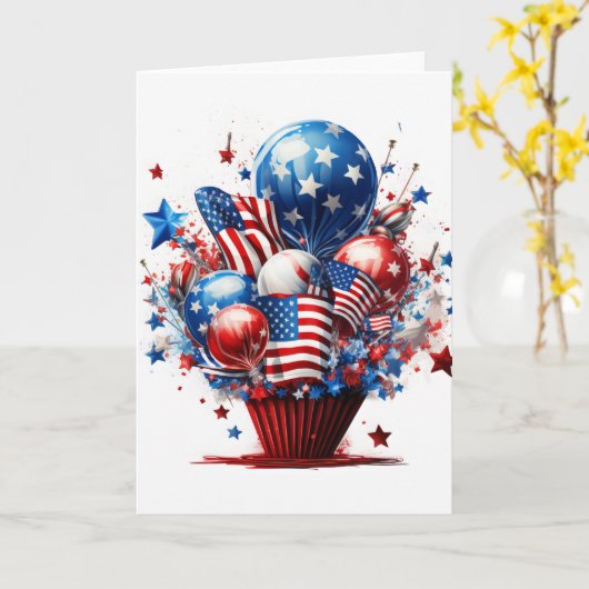 Patriotic Pride Karte (Gelbe Blume)