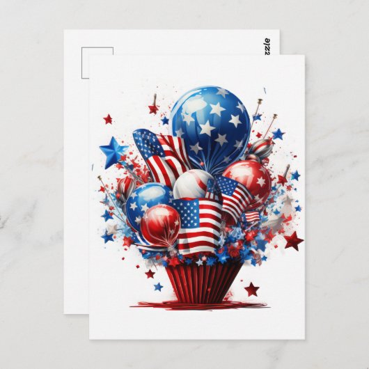 Patriotic Pride Postkarte (Vorne/Hinten)