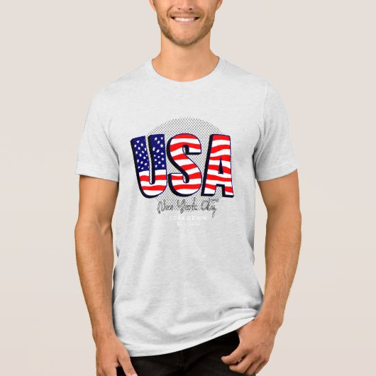 Patriotic Pride: USA Core Denim Tri-Blend Shirt (Vorderseite)
