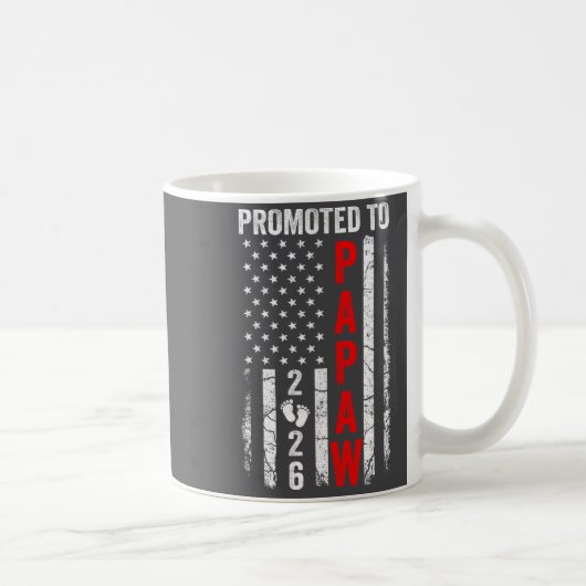 Patriotic Promoted To Papaw 2026 First Time New Pa Kaffeetasse (Rechts)
