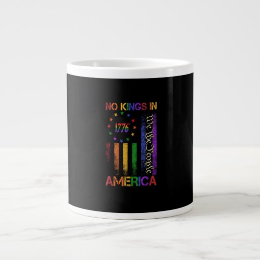 Patriotic Protest No Kings In America Jumbo-Tasse (Vorderseite)