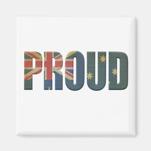 Patriotic Proud Australian Magnet (Vorne)