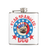 Patriotic Pug Flachmann (Vorderseite)