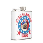 Patriotic Pug Flachmann (Rechts)