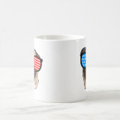 Patriotic Pug Kaffeetasse (Mittel)