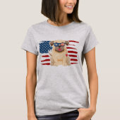 Patriotic Pug T-Shirt (Vorderseite)
