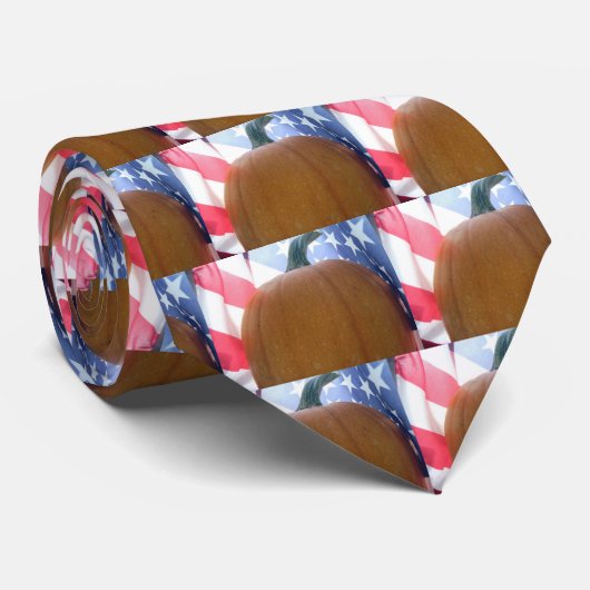 Patriotic Pumpkin Krawatte (Gerollt)