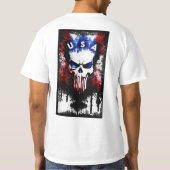 Patriotic Punisher (USA) White Men's T-Shirt (Rückseite)