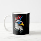 Patriotic Punk Rock White Head Eagle Us Flag Banda Kaffeetasse (Links)