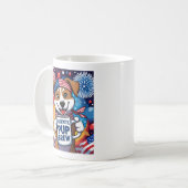 Patriotic Pup Brew Kaffeetasse (Vorderseite Links)