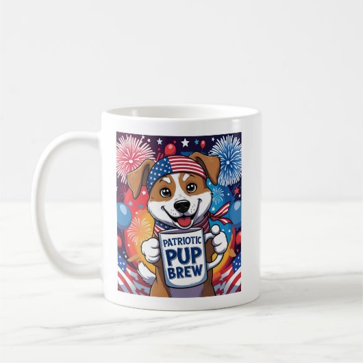 Patriotic Pup Brew Kaffeetasse (Links)