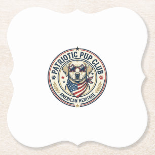 Patriotic Pup Club Patriotischer Patriotischer Hau Untersetzer