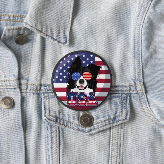 Patriotic Pup USA Button (Beispiel)