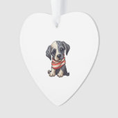 Patriotic Puppy - Style 11 Ornament (Vorderseite)