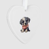 Patriotic Puppy - Style 11 Ornament (Vorderseite)