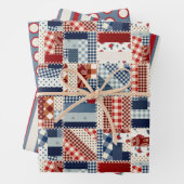 Patriotic Quilt Wrapping Paper Set Geschenkpapier Set (Beispiel)
