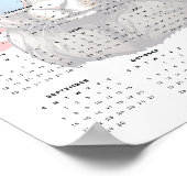 Patriotic Rabbit Red White and Blue 2025 Calendar Poster (Ecke)