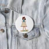 Patriotic Rag Doll Girl Americana Folk Button (Beispiel)