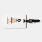 Patriotic Rag Doll Girl Americana Folk Gepäckanhänger (Vorderseite horizontal)