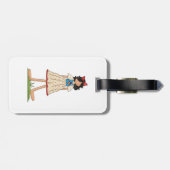 Patriotic Rag Doll Girl Americana Folk Gepäckanhänger (Rückseite horizontal)