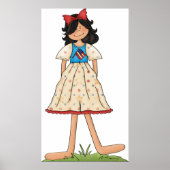 Patriotic Rag Doll Girl Americana Folk Poster (Vorne)