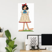 Patriotic Rag Doll Girl Americana Folk Poster (Heimbüro)