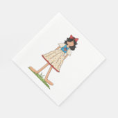 Patriotic Rag Doll Girl Americana Folk Serviette (Ecke)