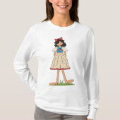 Patriotic Rag Doll Girl Americana Folk T-Shirt (Vorderseite)