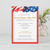 Patriotic Reagan Day Gala Fundraiser Republikaner Einladung (Stehend Vorderseite)