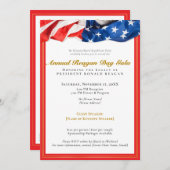 Patriotic Reagan Day Gala Fundraiser Republikaner Einladung (Vorne/Hinten)