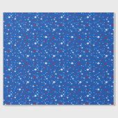 Patriotic Red and White Stars On Blue Geschenkpapier (Flach)