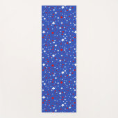 Patriotic Red and White Stars On Blue Yogamatte (Vorderseite)