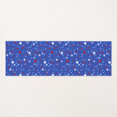 Patriotic Red and White Stars On Blue Yogamatte (Vorderseite (Horizontal))