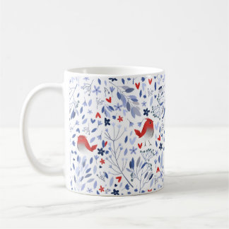 Patriotic Red Bird Cottagecore Kaffeetasse