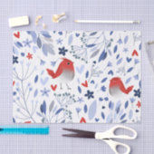 Patriotic Red Bird Cottagecore Seidenpapier (Handwerk)