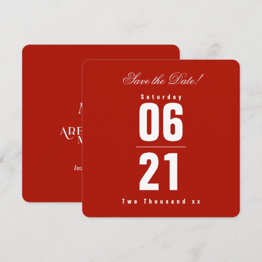 Patriotic Red & Blue Celebration |Save the Date (Vorne/Hinten)