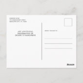 Patriotic Red Blue Floral Abschluss Einladung Postkarte (Rückseite)