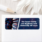 Patriotic Red Blue Statue of Liberty 4. Juli (Insitu)