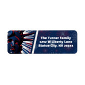 Patriotic Red Blue Statue of Liberty 4. Juli (Vorne)
