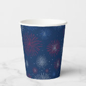 Patriotic Red Blue Statue of Liberty 4. Juli Pappbecher (Rückseite)