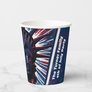 Patriotic Red Blue Statue of Liberty 4. Juli Pappbecher