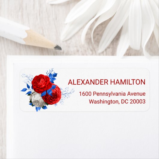 Patriotic Red Rose Bouquet (Insitu)
