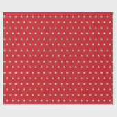 Patriotic Red Star Flag Muster Geschenkpapier (Flach)