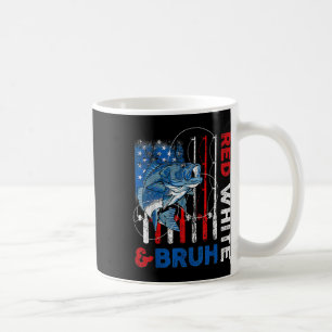 Patriotic Red White & amp; Bruh America Fish Kaffeetasse