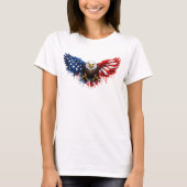 Patriotic Red White and Blue Bald Eagle T-Shirt (Vorderseite)