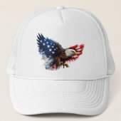 Patriotic Red White and Blue Eagle Truckerkappe (Vorderseite)