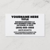 Patriotic Red White and Blue Painter Visitenkarte (Rückseite)