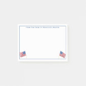 Patriotic Red White and Blue USA Flag Personalisie Post-it Klebezettel (Vorderseite)