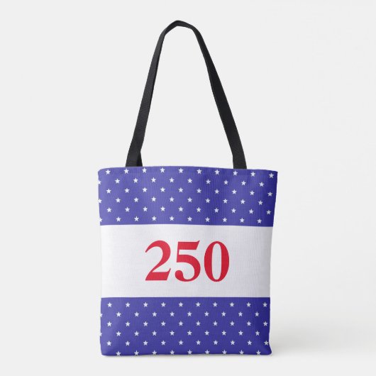 Patriotic Red White & Blue 250 Button Tasche (Rückseite)
